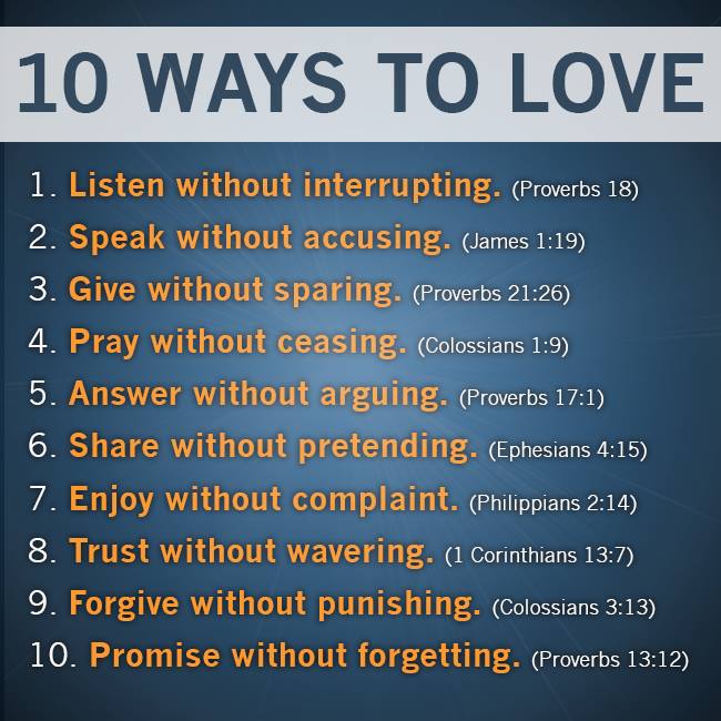 10 ways to love